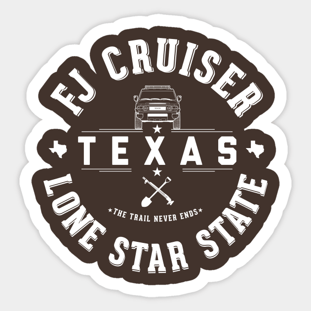 Fj Cruiser Texas Shirt Sticker by bohemiangoods